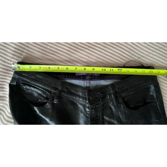 Ralph Lauren Purple Label Women's Coated Slim Fit Jeans - Size 30 - BLACK - Picture 13 of 15